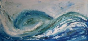 Eternellement vague - Huile 63 X 136 - réalisée par Gérard Obadia